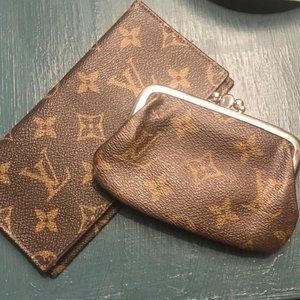 Genuine/Authentic Louis Vuitton Chain Purse and Checkbook Cover